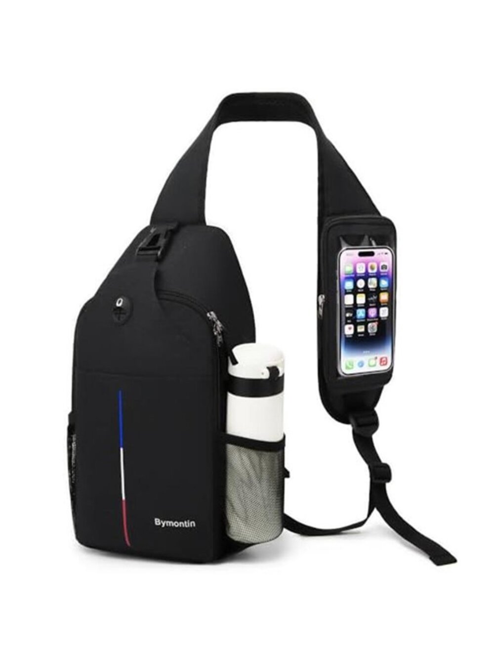 Sling Backpack with Touch Screen Phone Pocket Chest Bag for